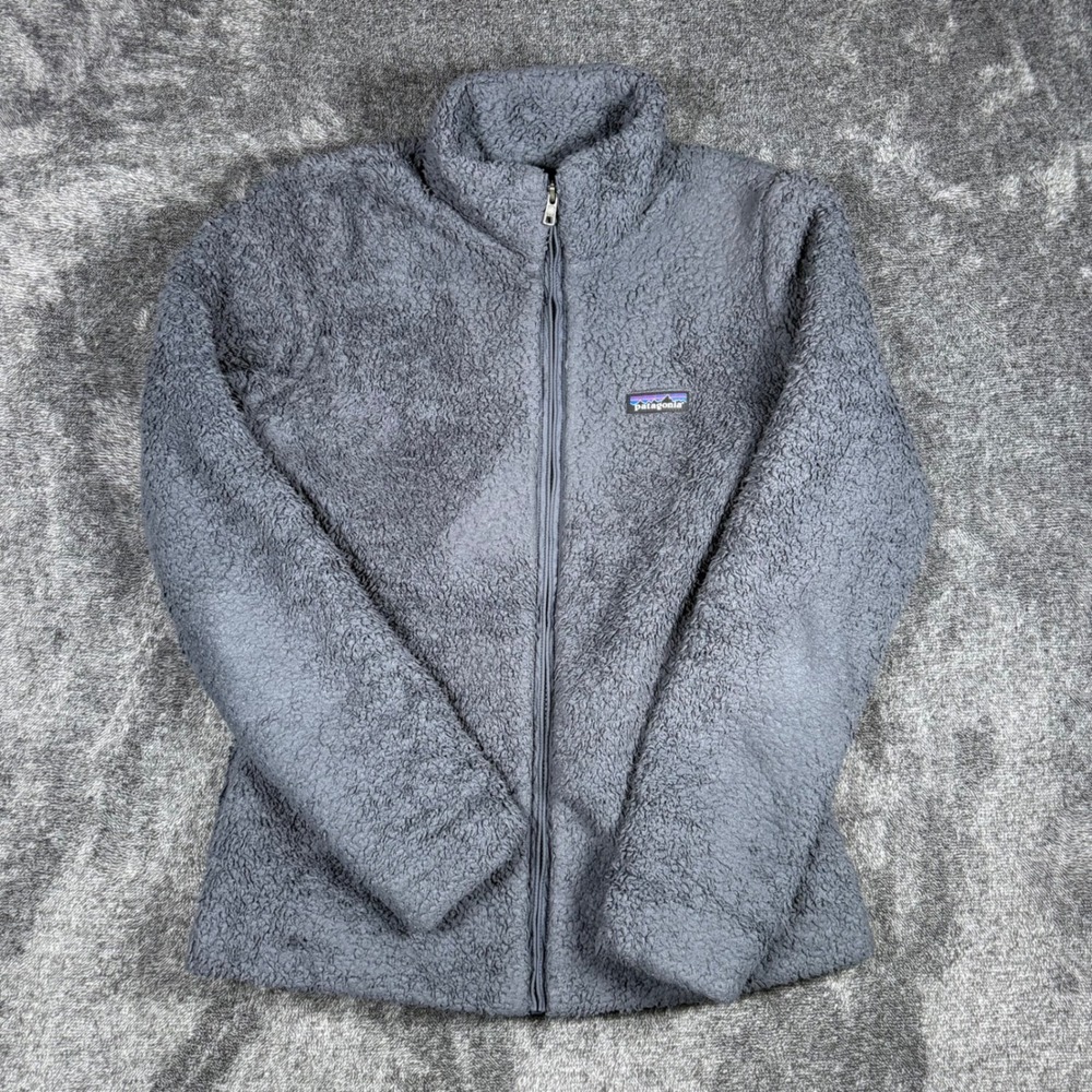 Patagonia Los Gatos Full Zip Fleece Jacket Womens Medium Grey Sherpa 25216